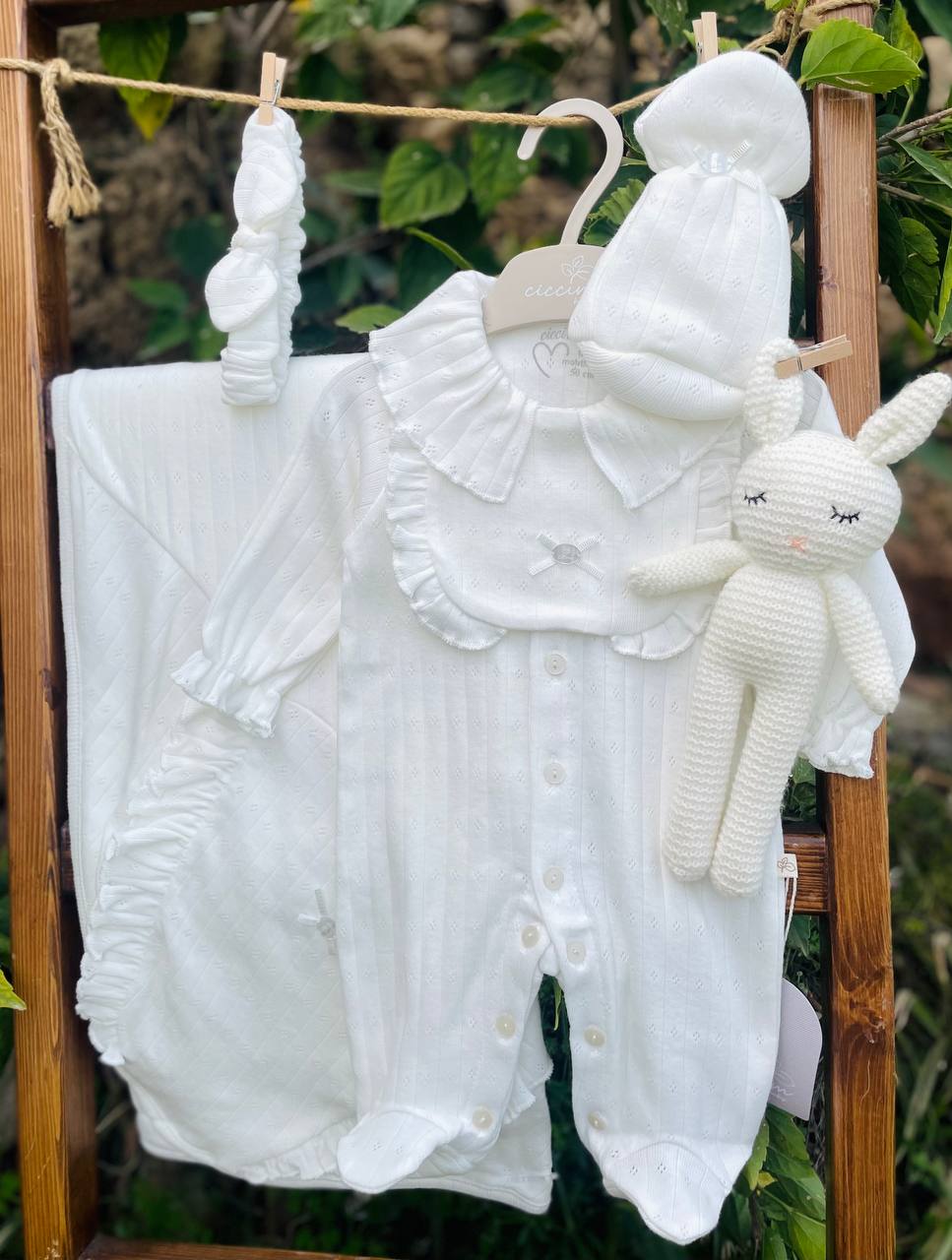 White Cotton Hospital Set 5 Pcs