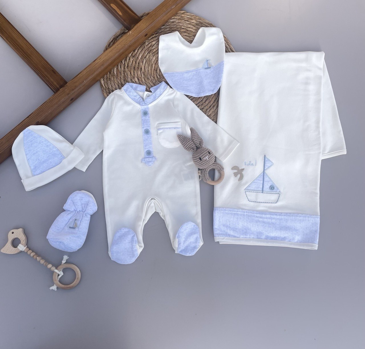White And Blue Hospital Set 5 Pcs