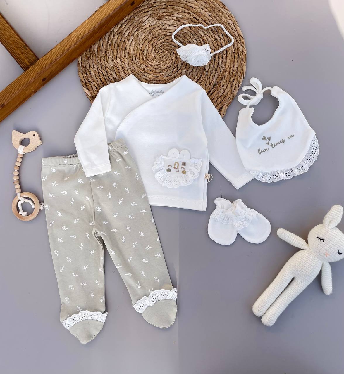 White Fun Times Cotton Set 5 pcs