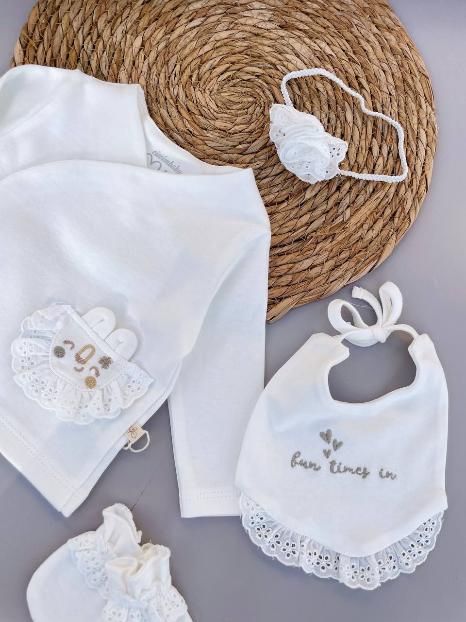 White Fun Times Cotton Set 5 pcs