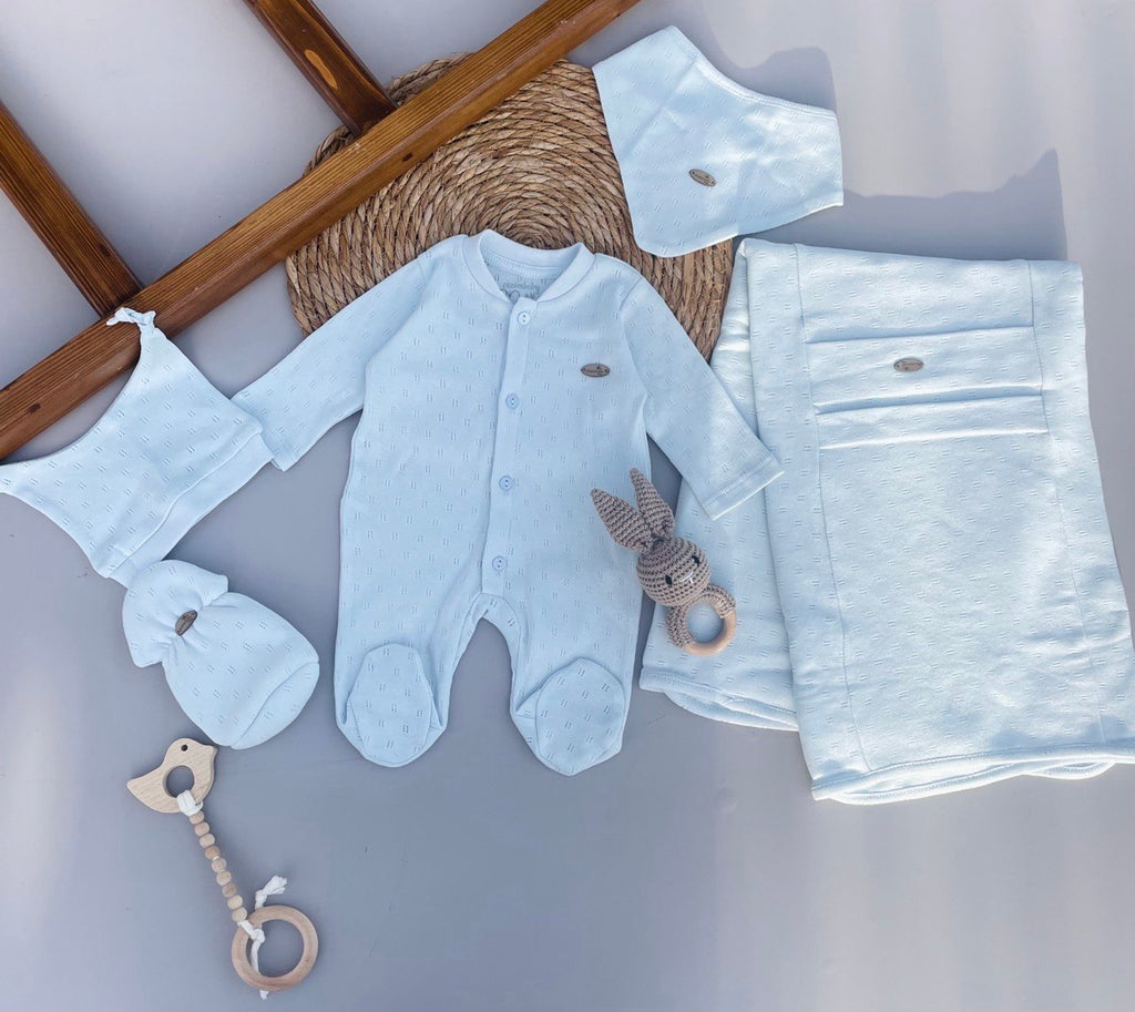 Simple Blue Cotton Hospital Set 5 Pcs