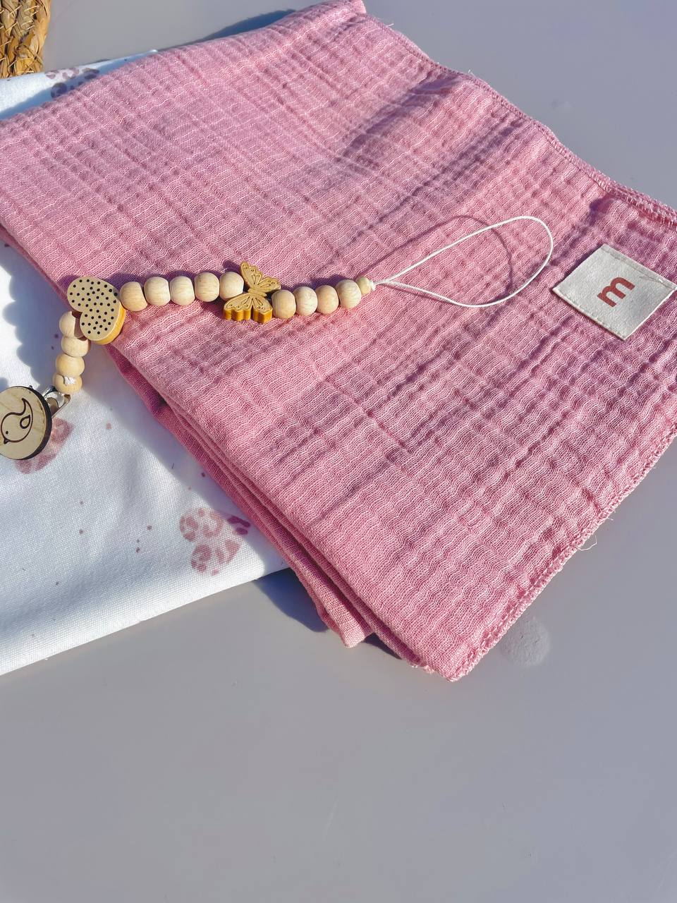 Love Max 2 Blankets Set With Pacifier Clip