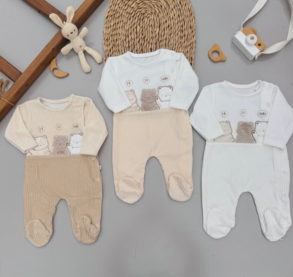 Hello Bear Soft Velvet Overall 3 Colors
