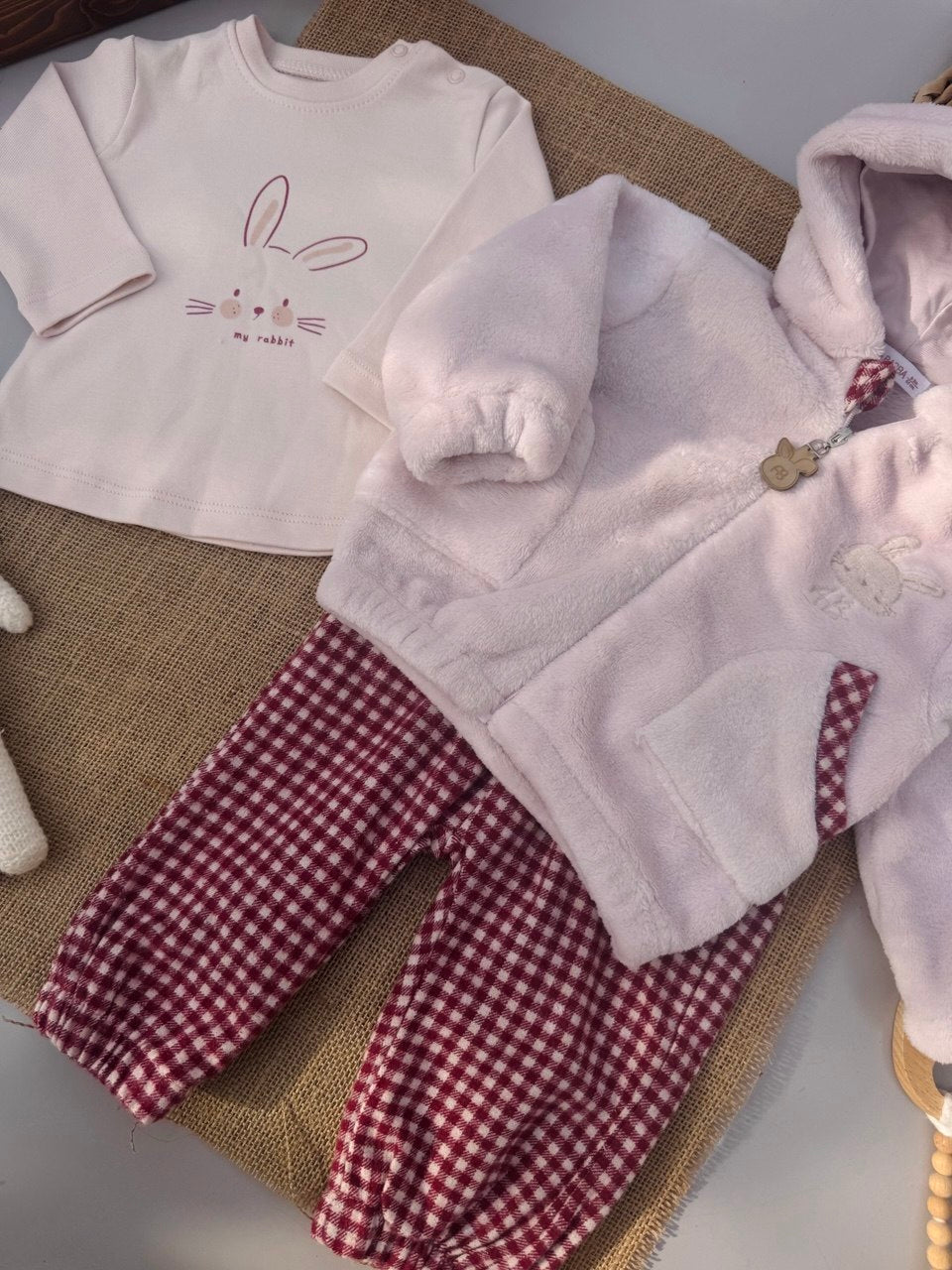 Pink And Cherry fur set 3 pcs