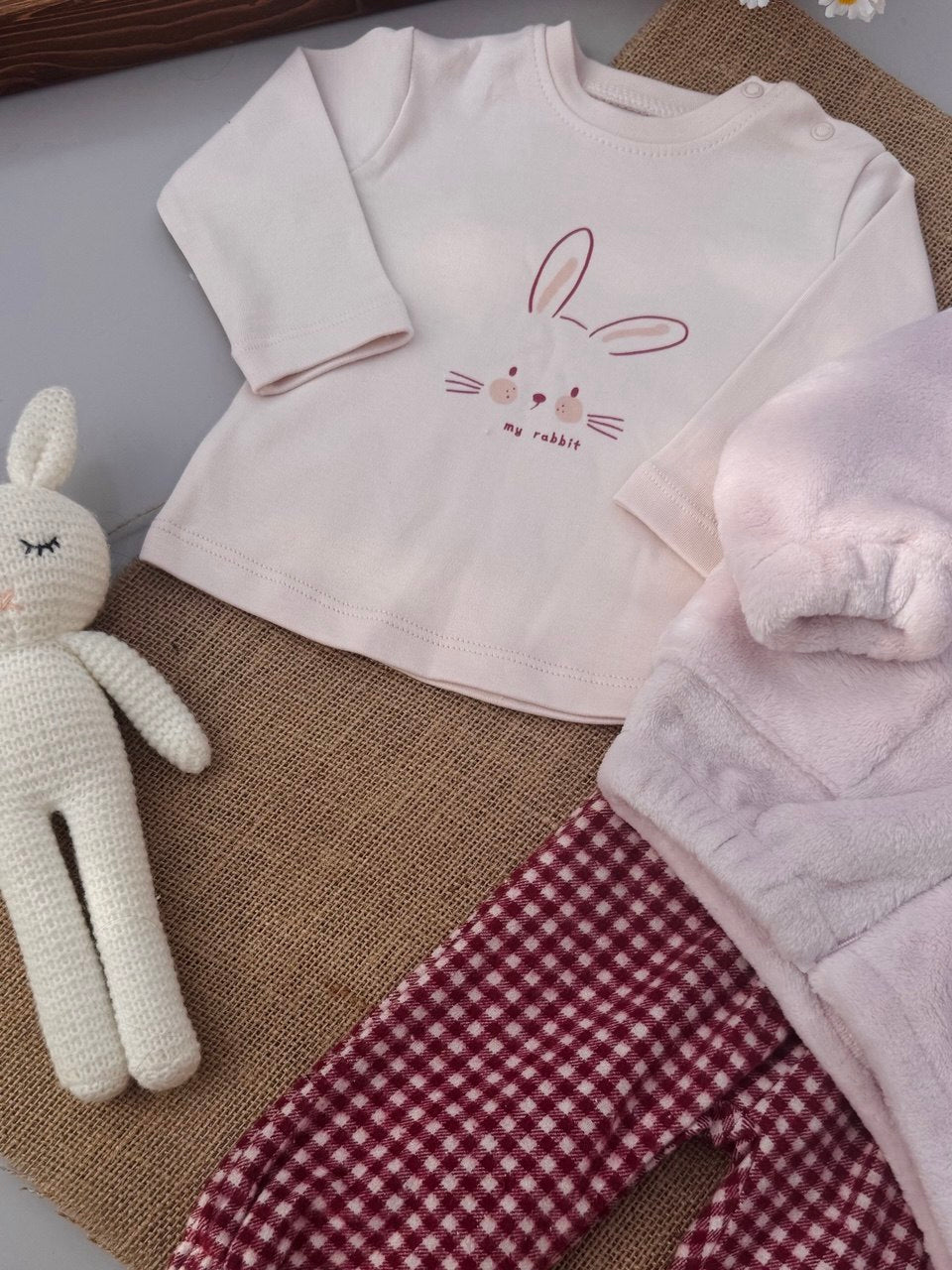 Pink And Cherry fur set 3 pcs