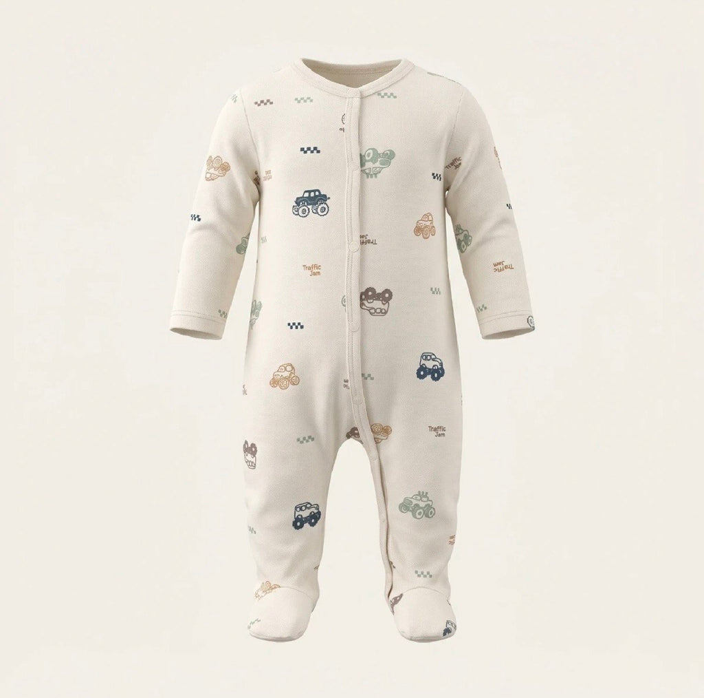 Blue Thick Hooded Romper With basic Overall