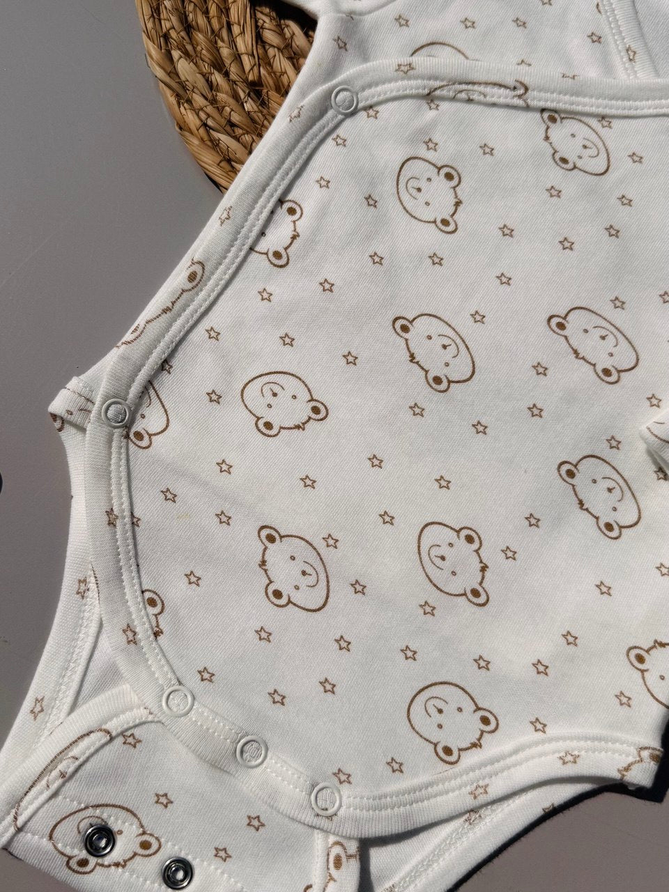 Off-White Bears Organic Cotton Double Layer Bodysuit 2 Levels