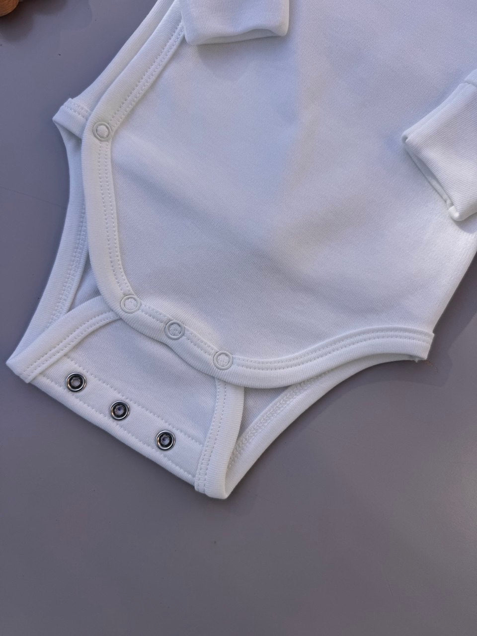 Off White Organic Cotton Double Layer Bodysuit 2 Levels