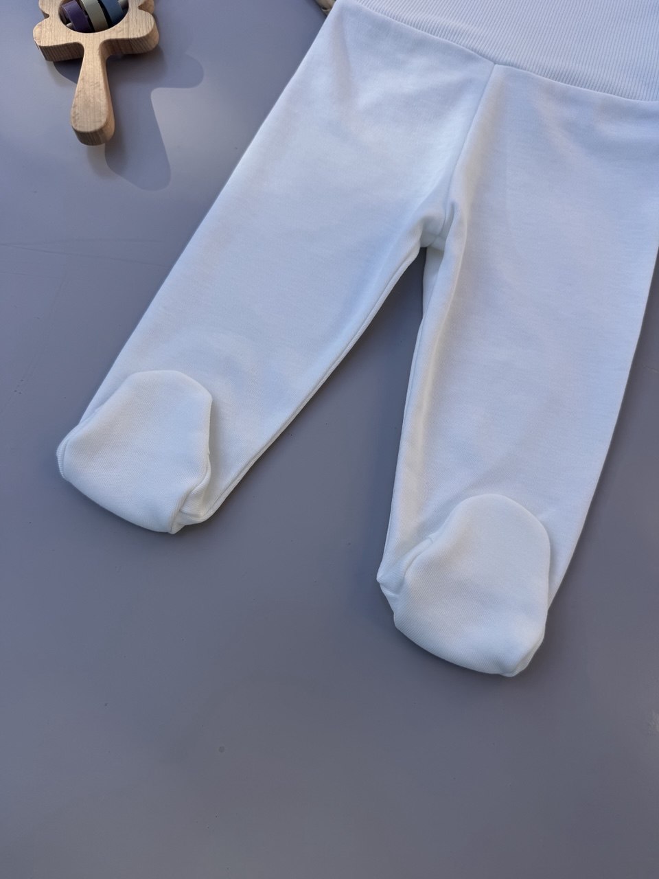 Off-White Organic Cotton High Waisted Pants