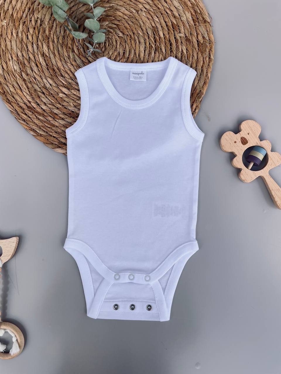sleeveless Organic Cotton 2 levels Bodysuit