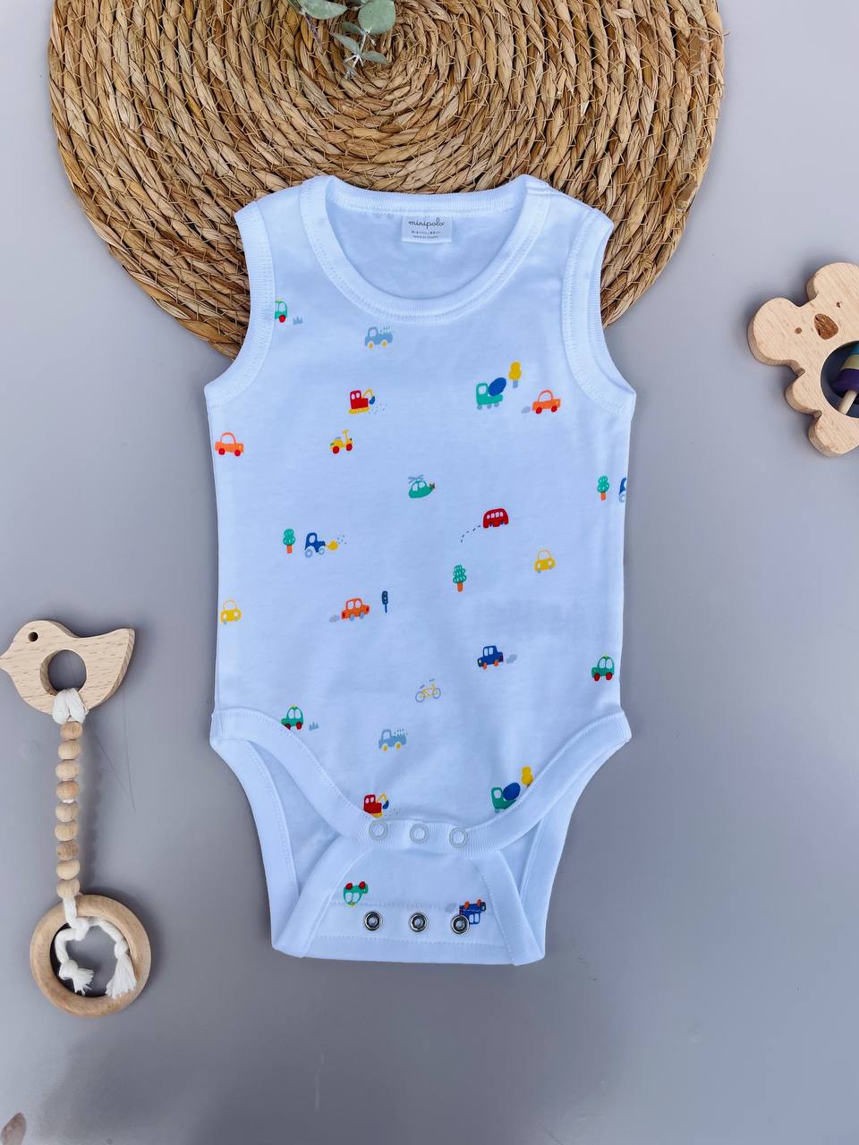 sleeveless Organic Cotton 2 levels Bodysuit