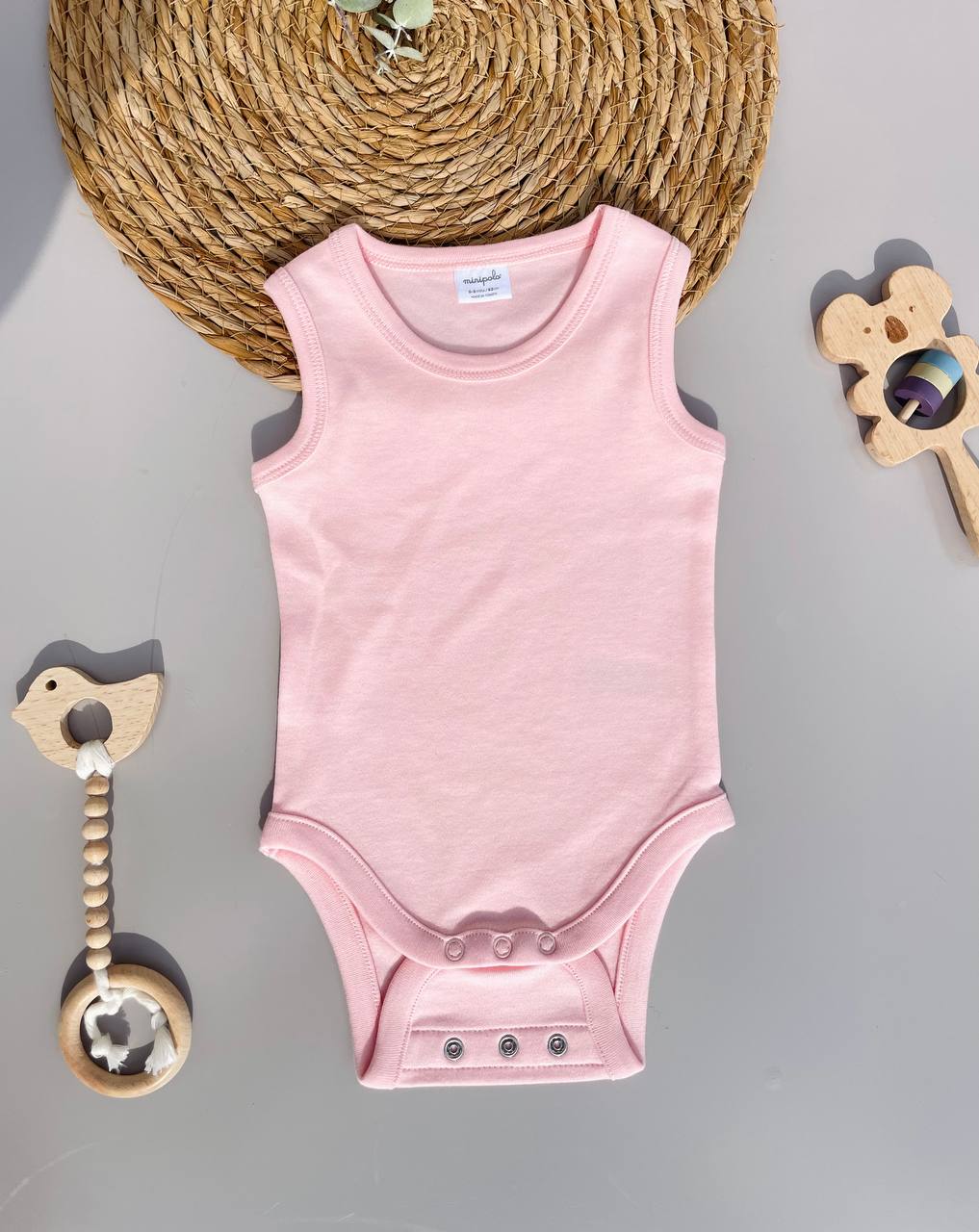 sleeveless Organic Cotton 2 levels Bodysuit