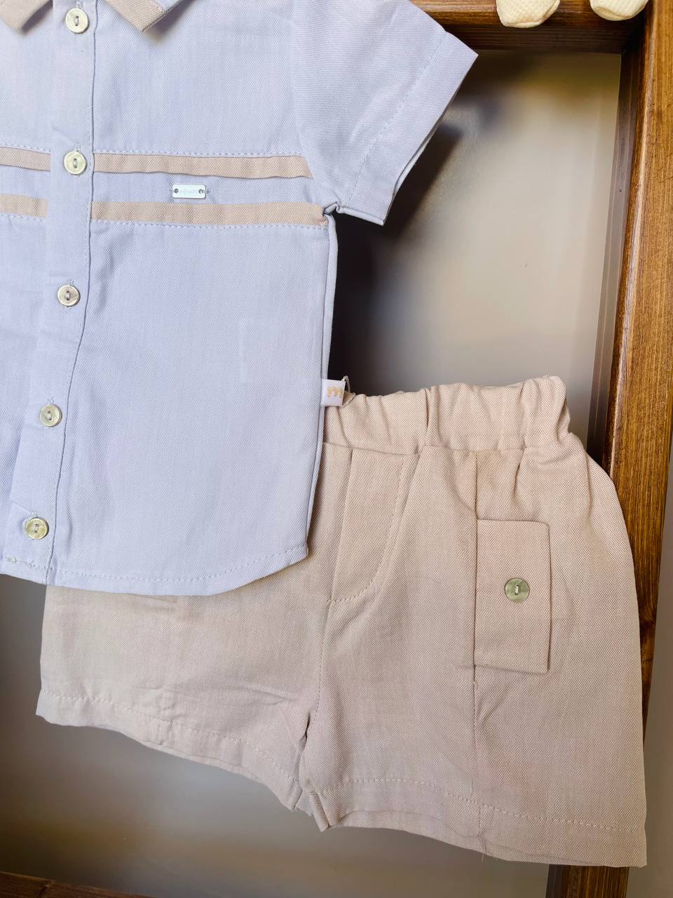 Blue And Beige Classy Set