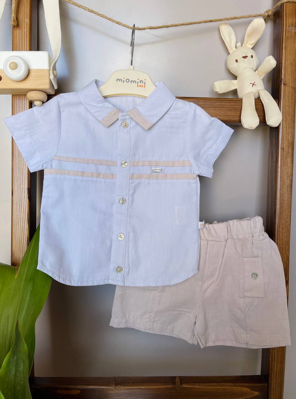 Blue And Beige Classy Set