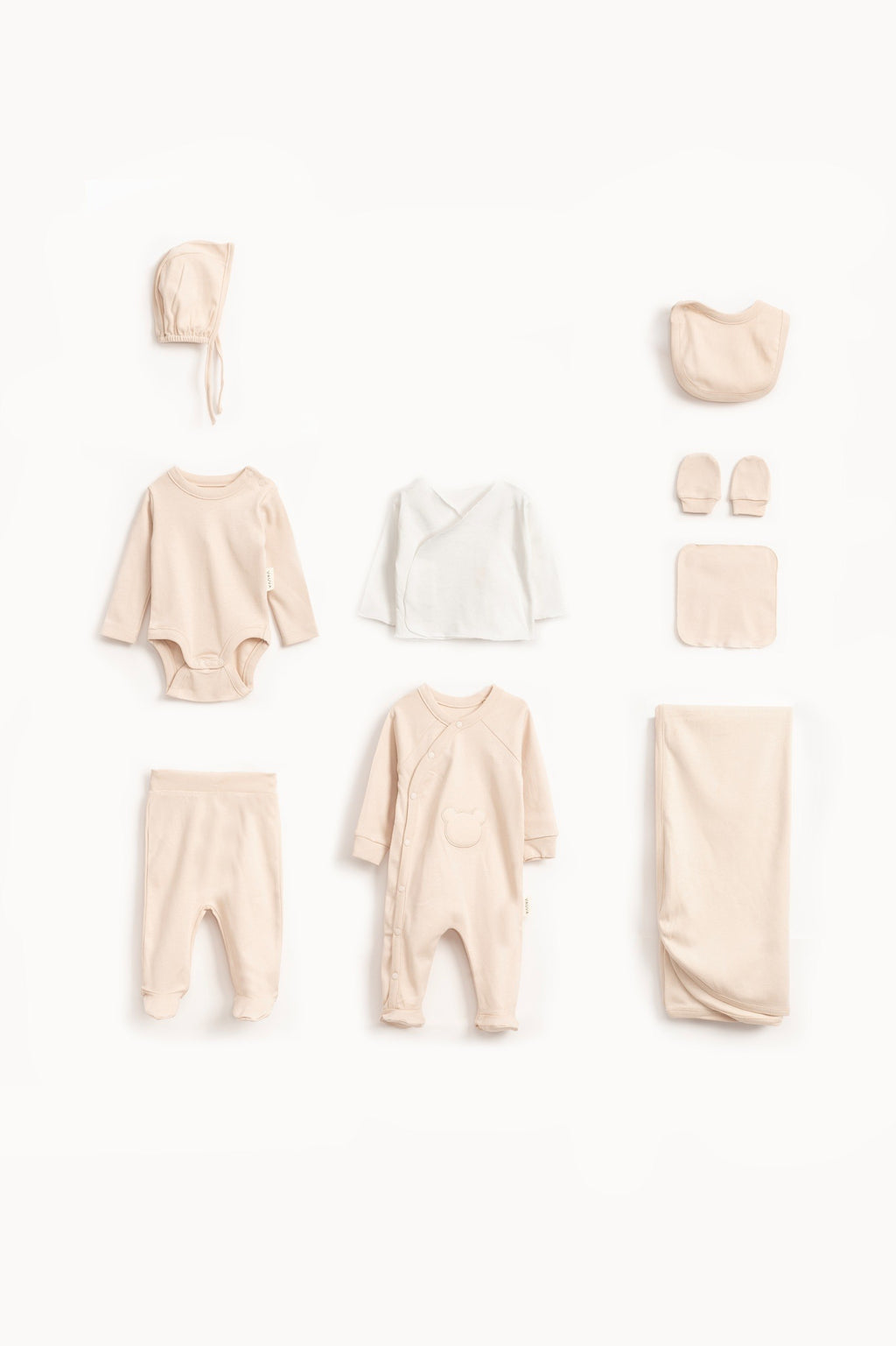 Beige Simple Cotton Hospital Set 7 Pcs