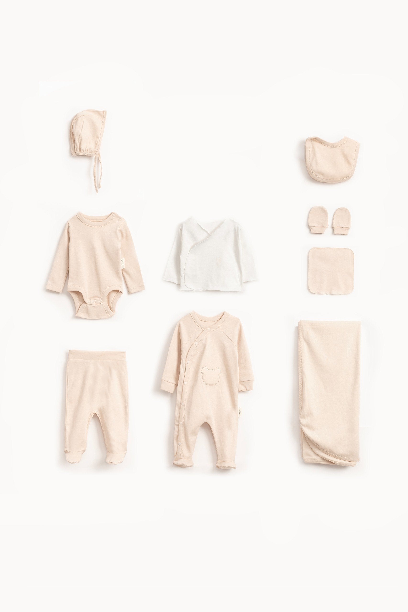 Beige Simple Cotton Hospital Set 7 Pcs