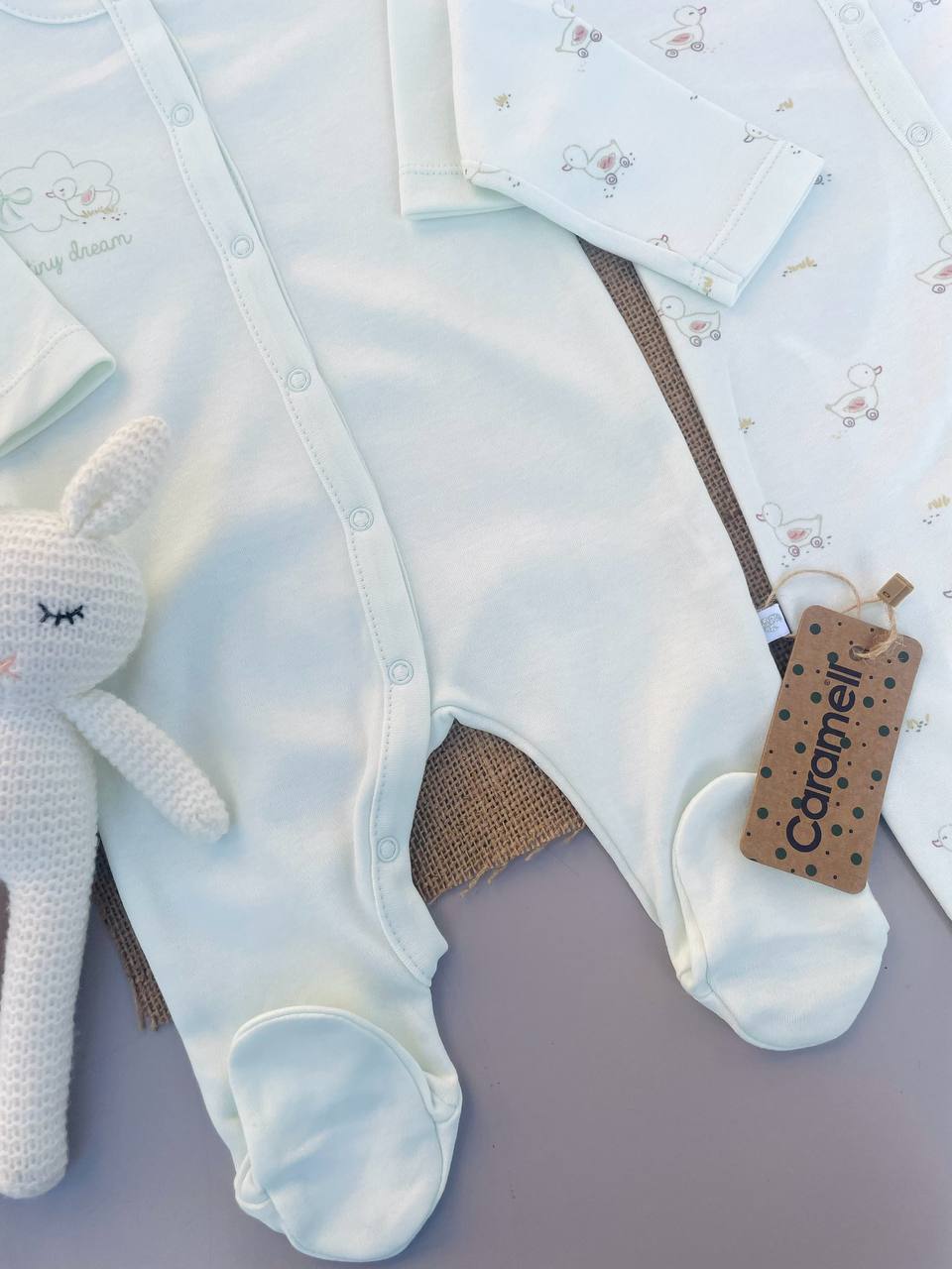 Light Mint 2 Cotton Overalls Duck