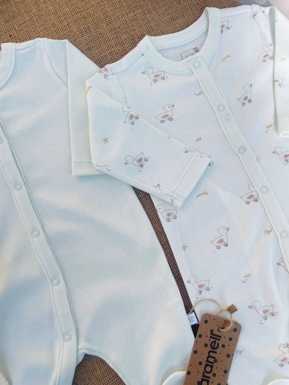 Light Mint 2 Cotton Overalls Duck