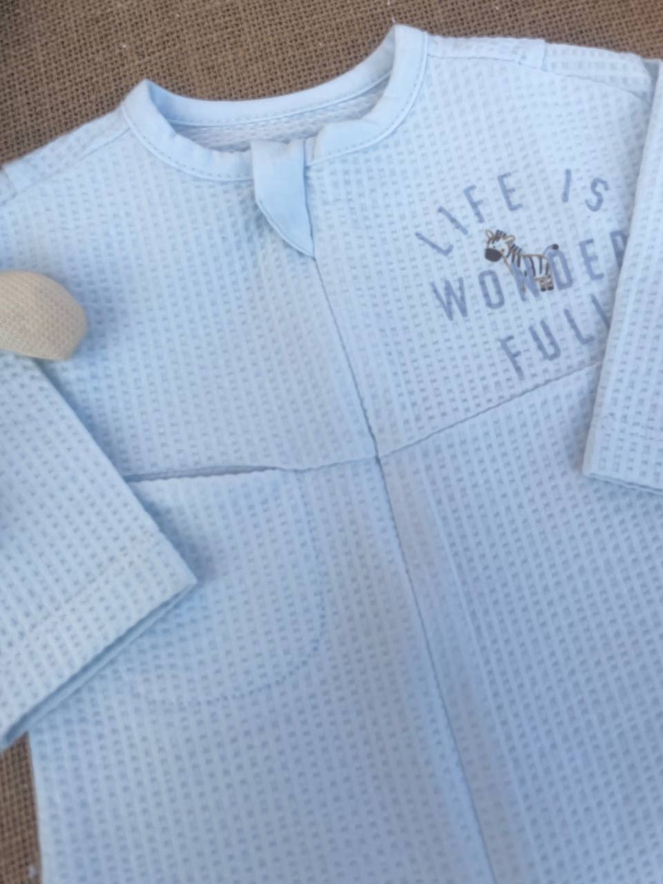 Blue Zebra Cotton Overall Zipper