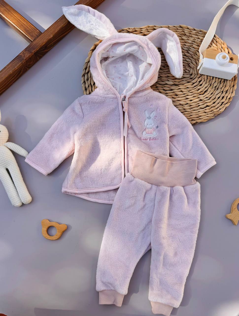 Pink Rabbit Soft Fur Pyjama