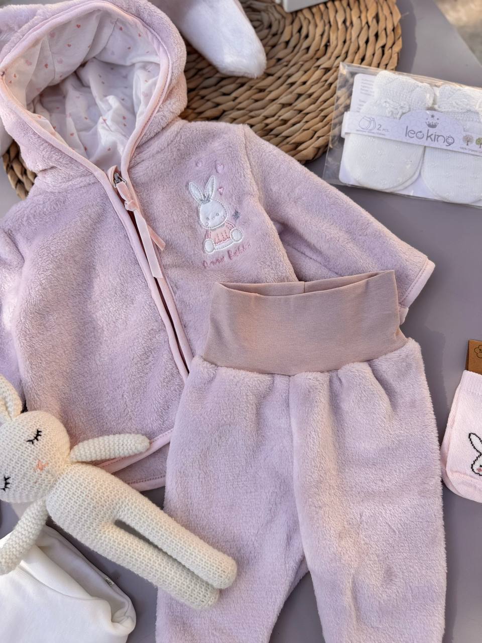 Pink Rabbit Soft Fur Pyjama