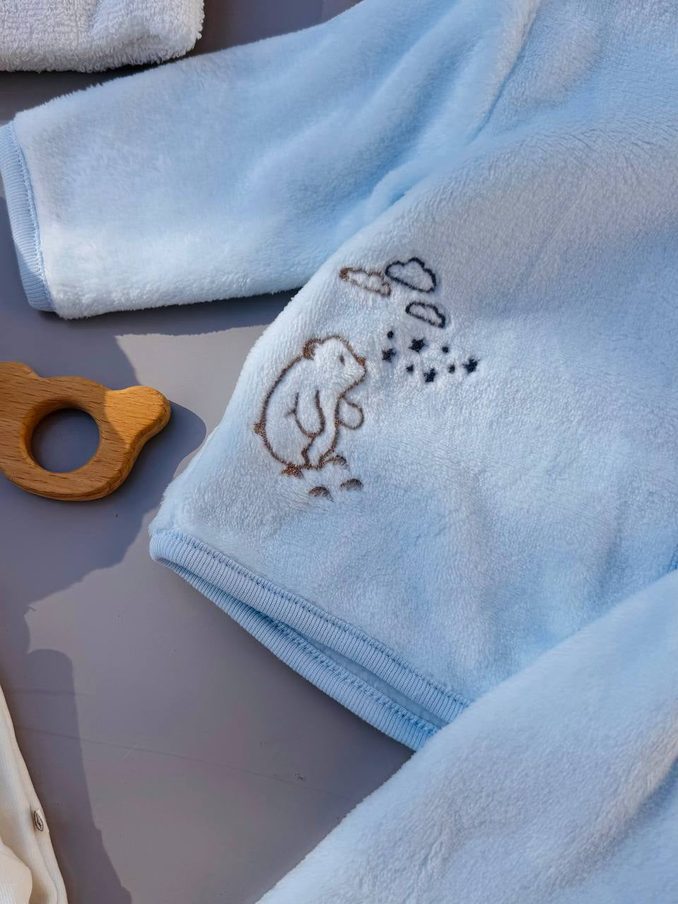 Blue Bear Soft Fur Pyjama