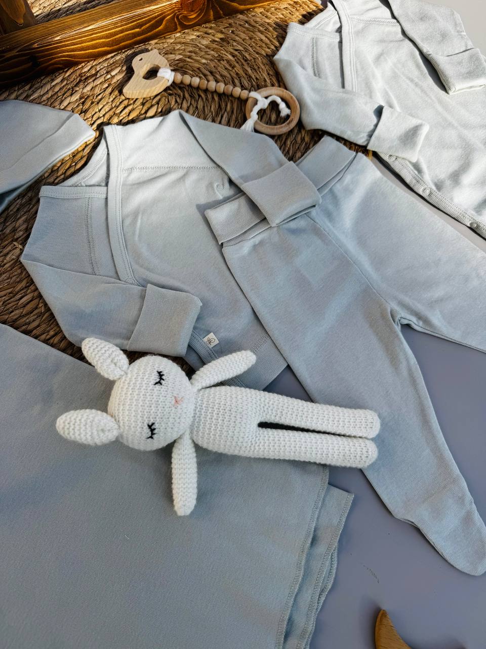 Mint Green Organic Cotton Hospital Set 5 Pcs