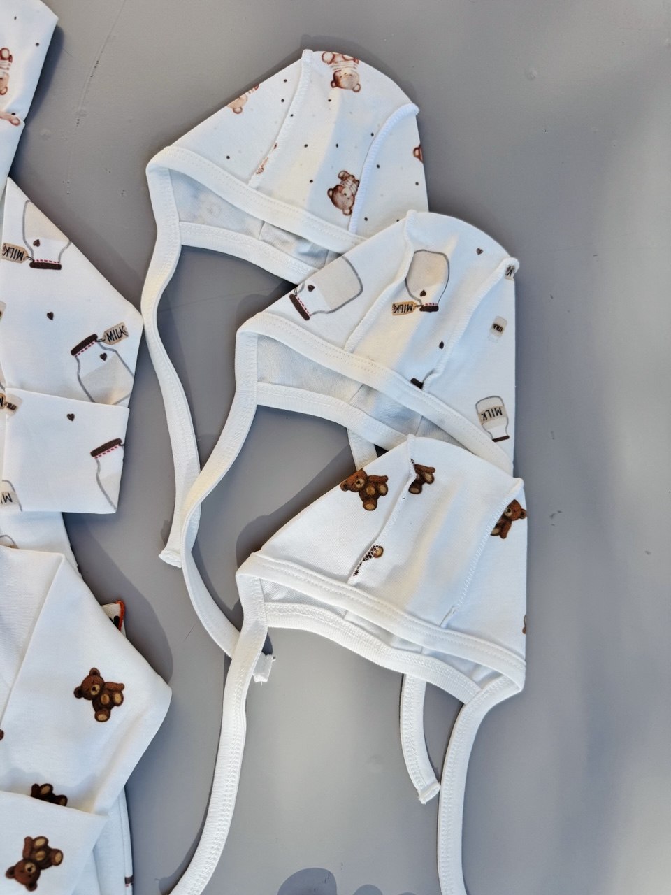 White Cotton Zipper Overall With Hat