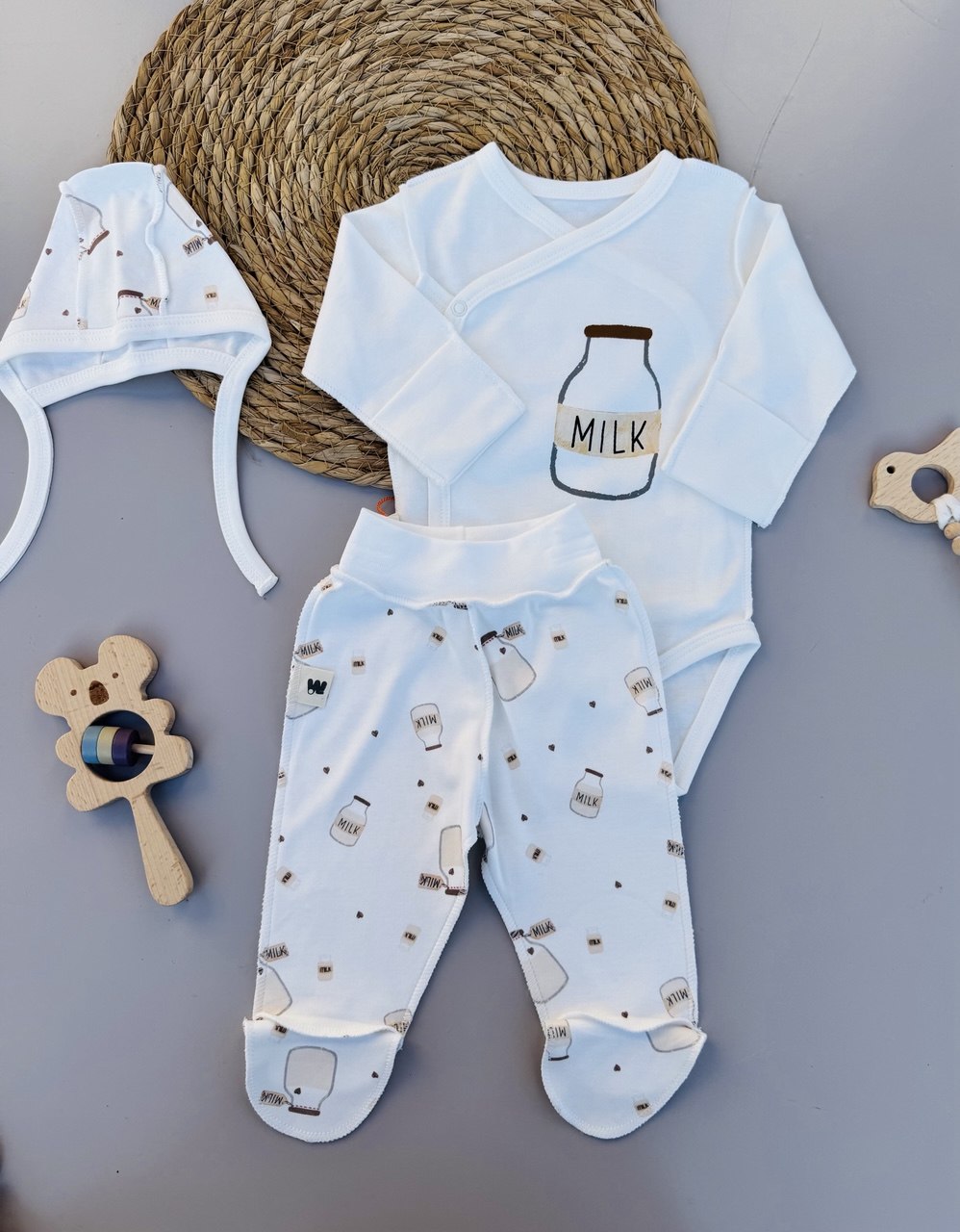 White Cotton Basic Set 3 Pcs