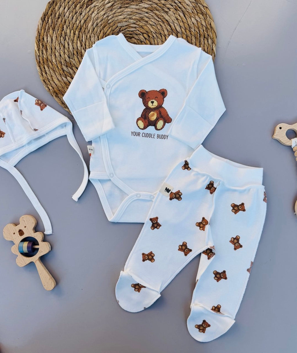White Cotton Basic Set 3 Pcs
