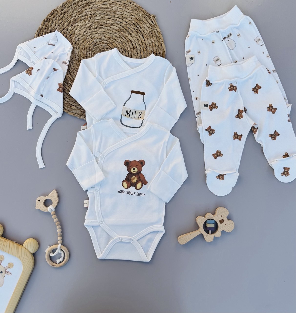 White Cotton Basic Set 3 Pcs