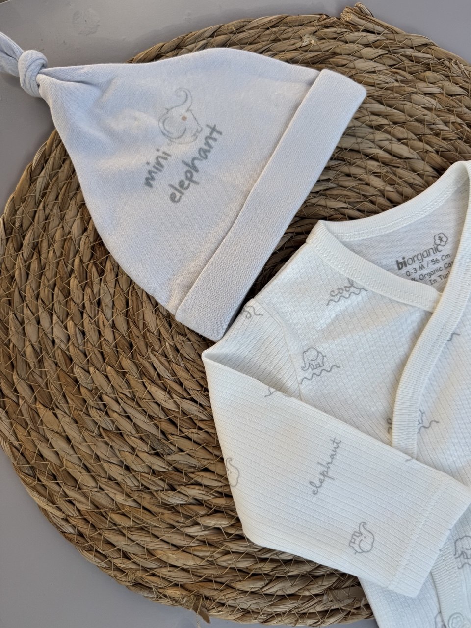 Mini Elephant Organic Cotton Set 3 Pcs