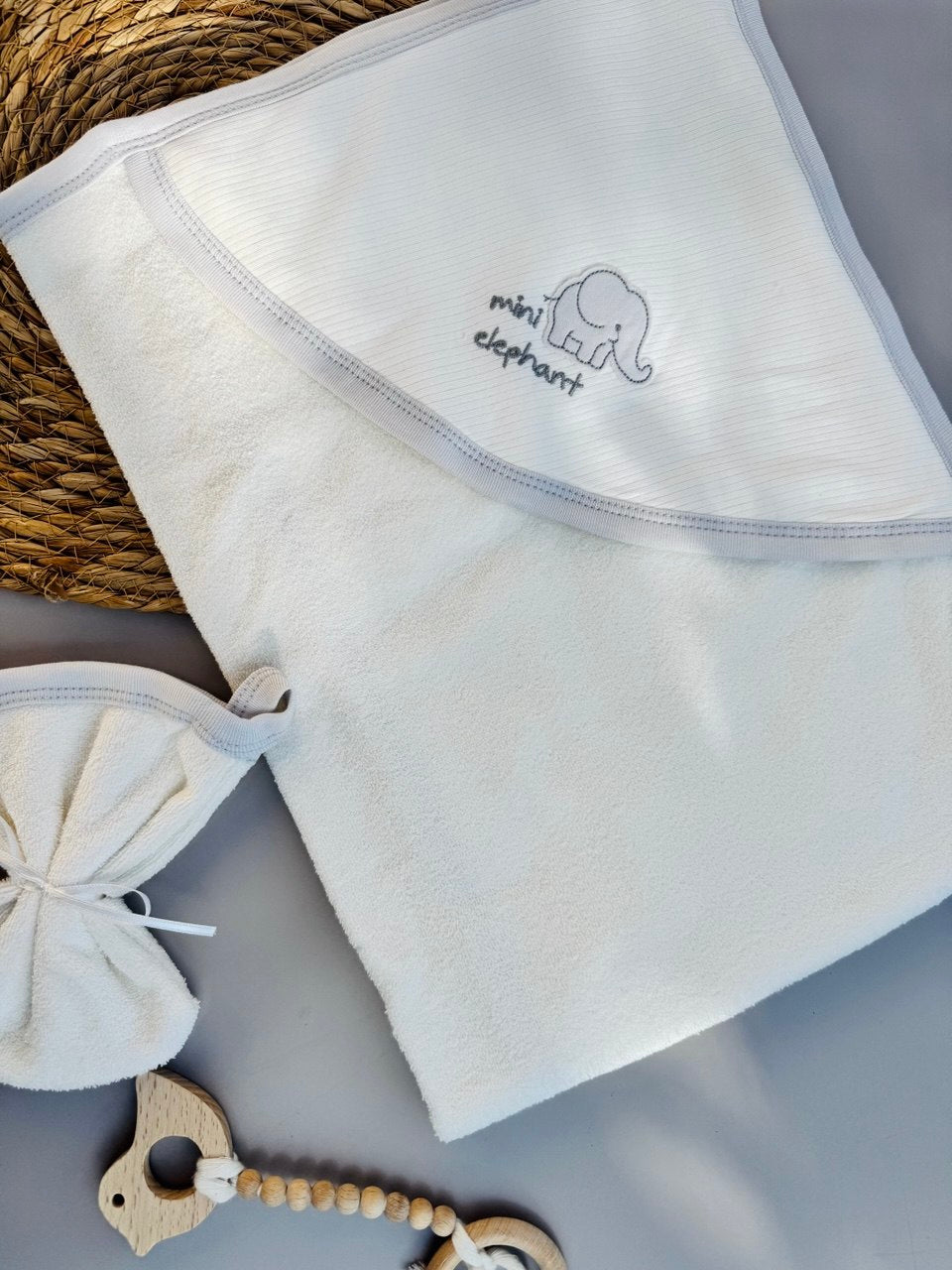 Mini Elephant Organic Cotton GOTS Certified Bath Towel