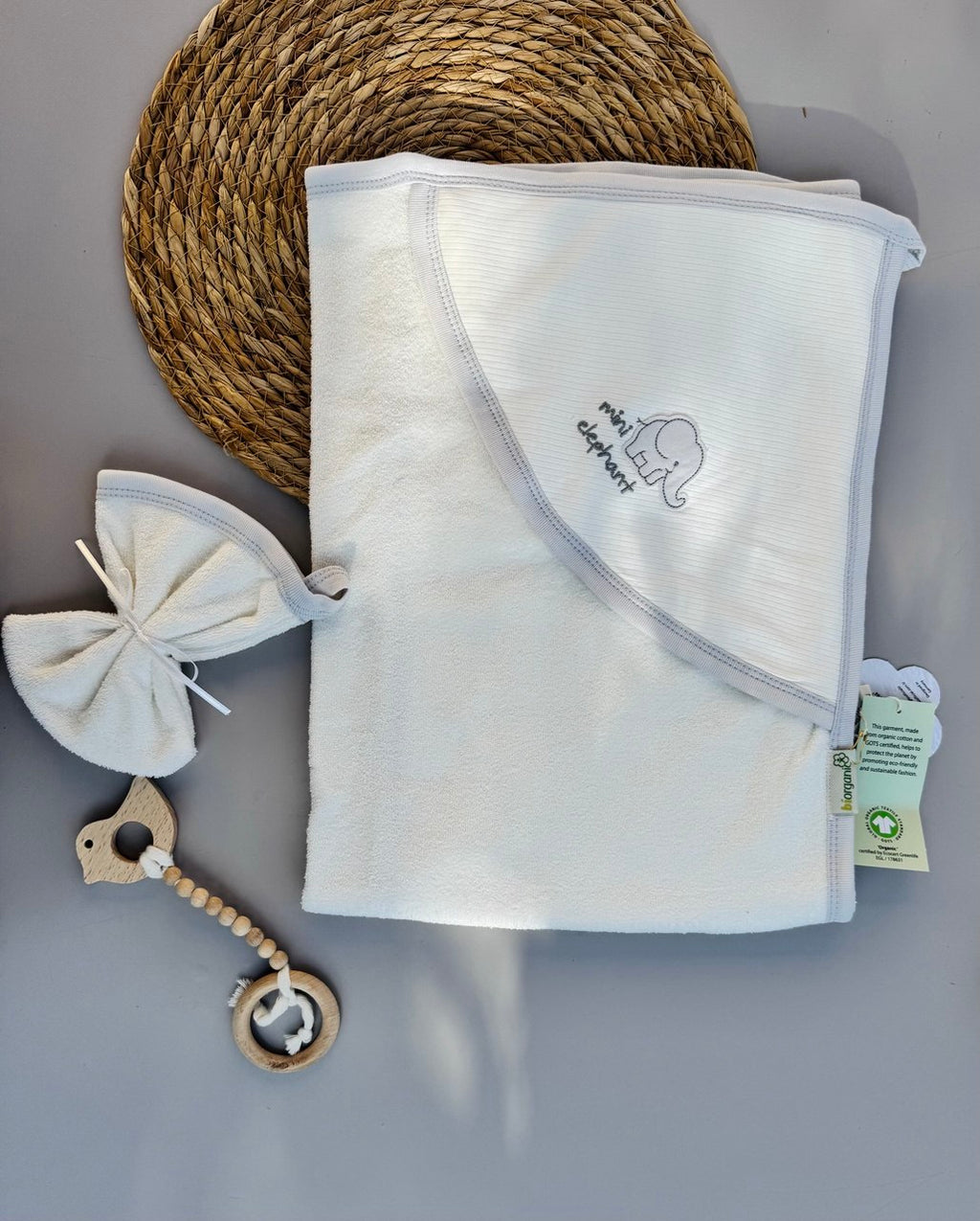 Mini Elephant Organic Cotton GOTS Certified Bath Towel