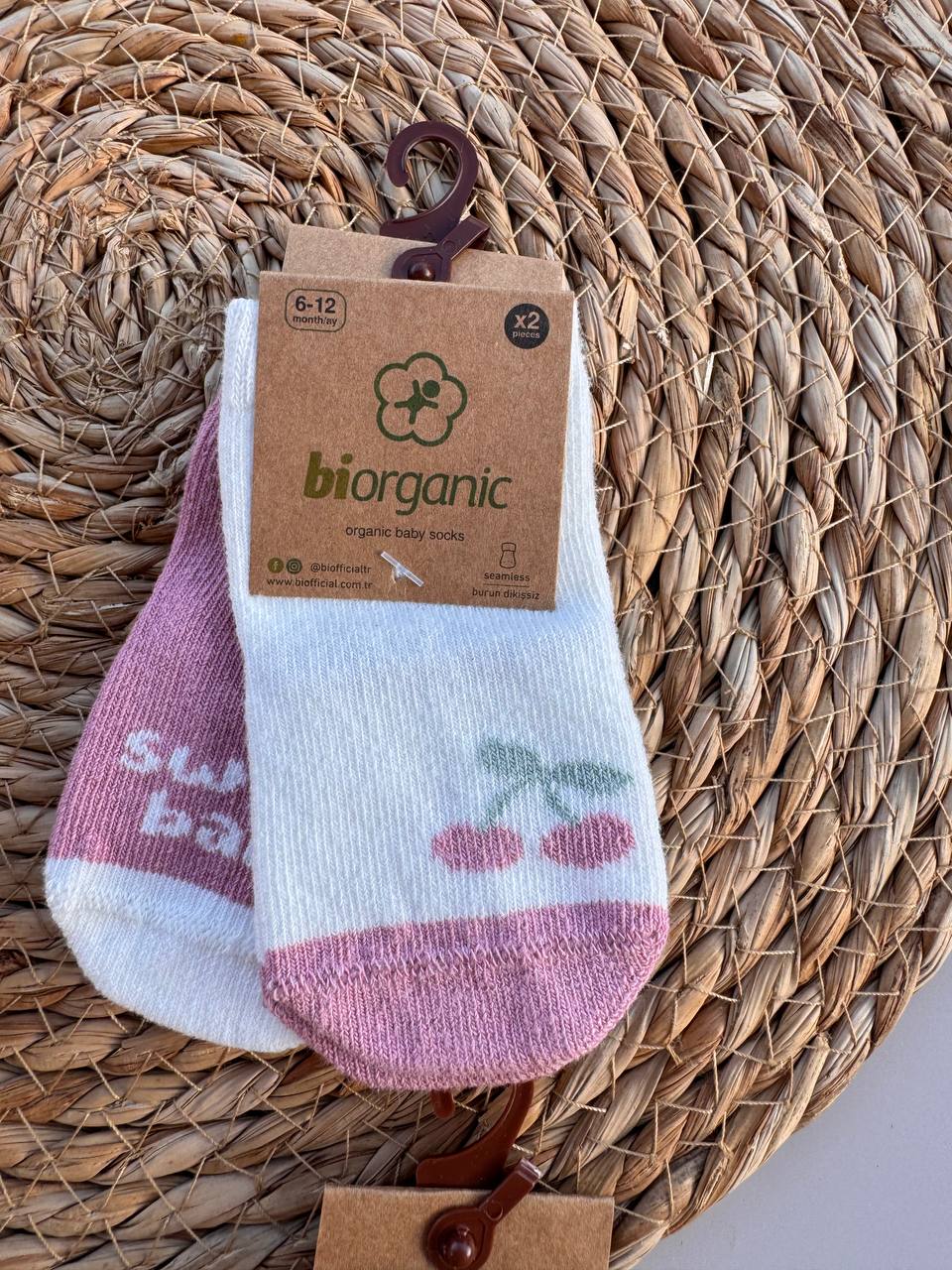 Cherry Cotton Socks 2 Pairs