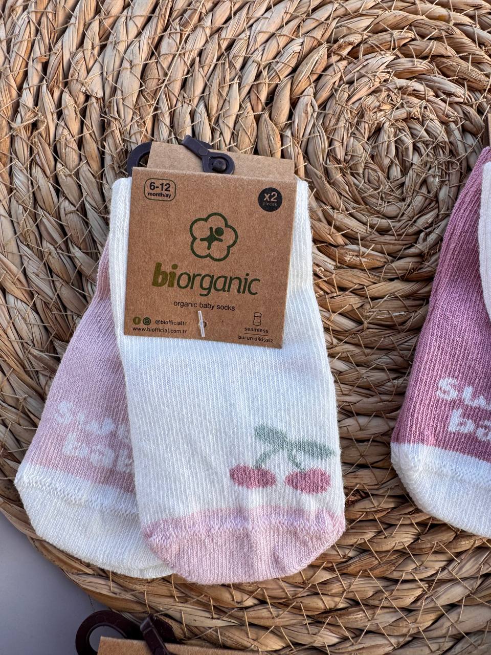 Cherry Cotton Socks 2 Pairs