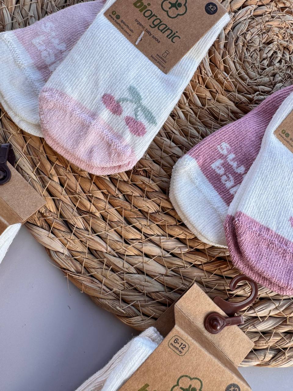 Cherry Cotton Socks 2 Pairs