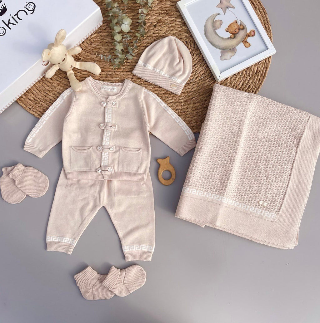 Beige And White Versace Organic Cotton Hospital Set Tricot