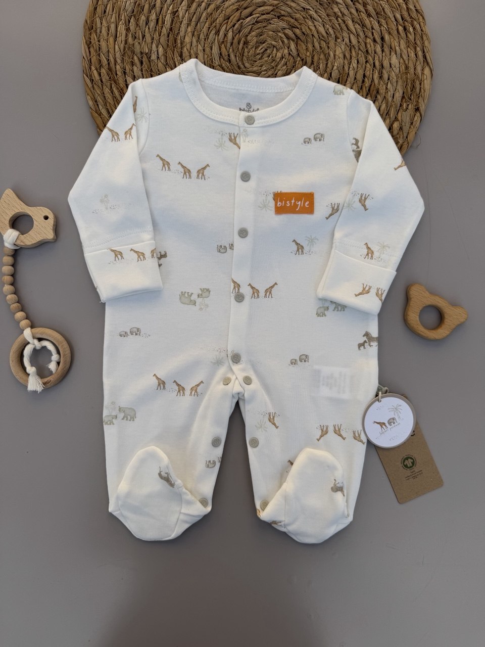 White Safari Organic Cotton Overall GOTS Certified