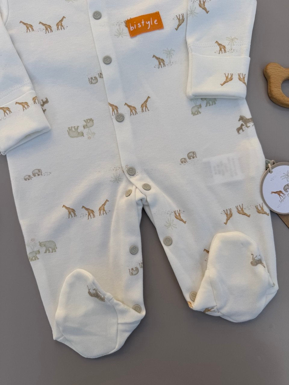 White Safari Organic Cotton Overall GOTS Certified