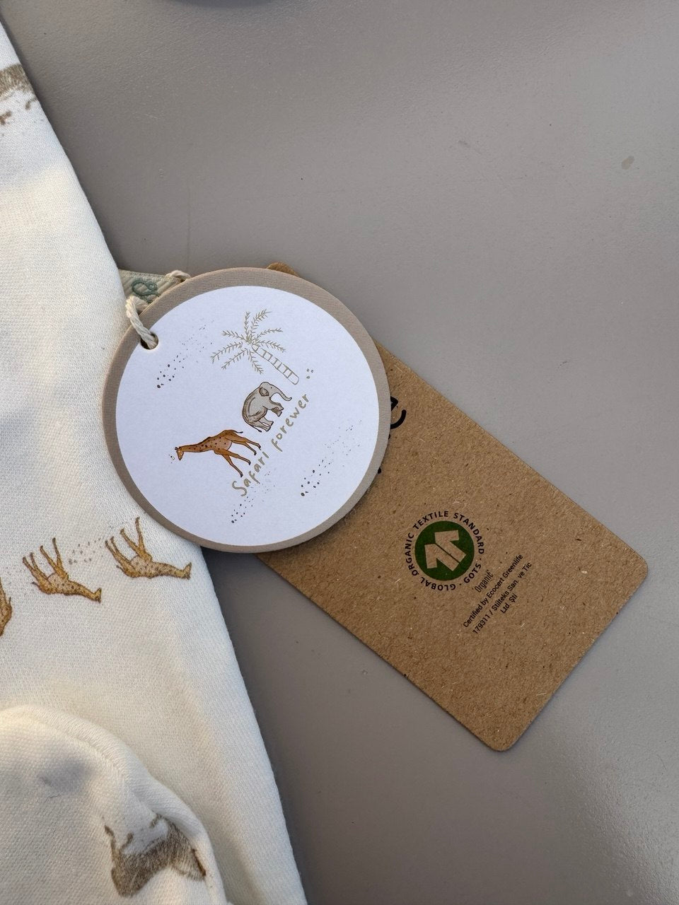 White Safari Organic Cotton Overall GOTS Certified