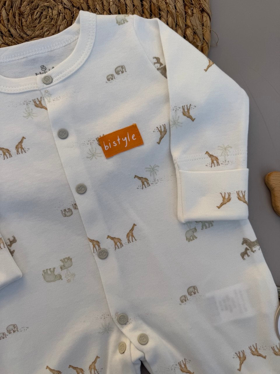 White Safari Organic Cotton Overall GOTS Certified