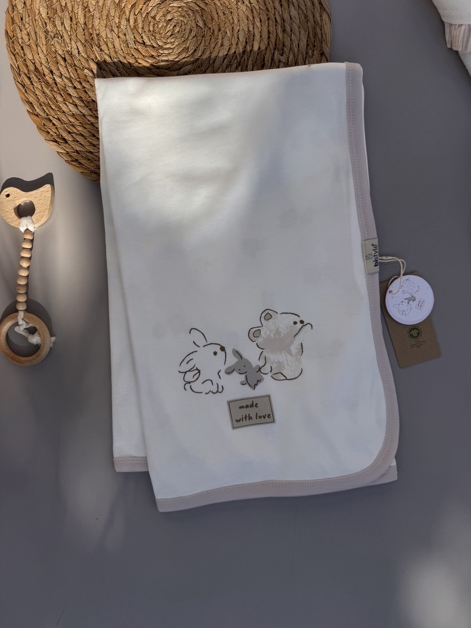 Organic Cotton Double Face Blanket GOTS Certified