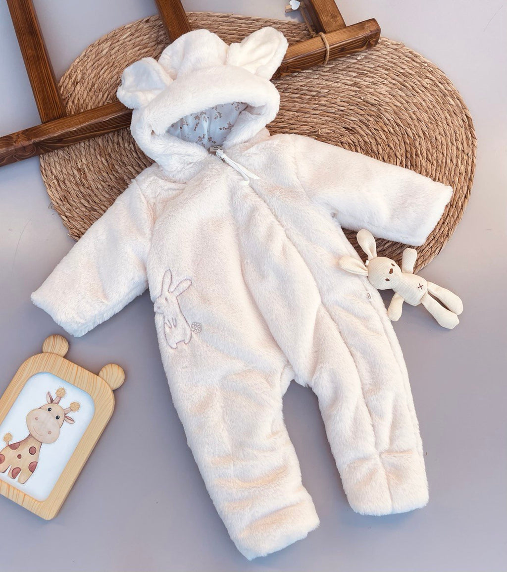 Off White Fur Overall