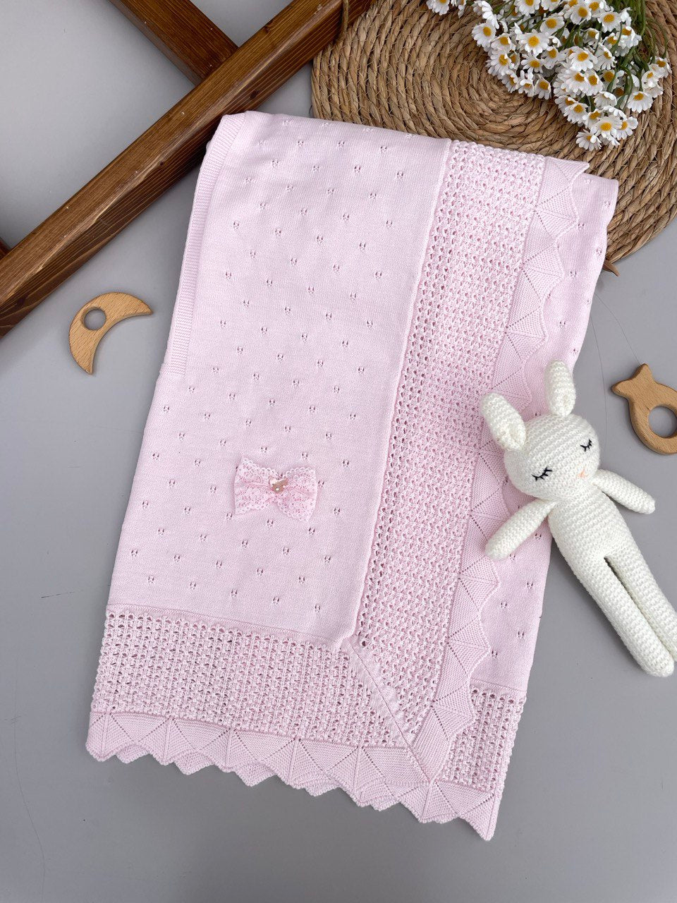 Pink Organic Cotton Blanket