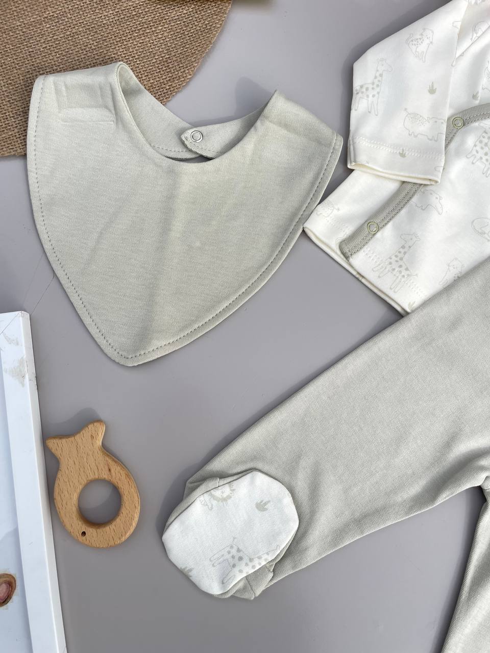 Kiwi Green 5 Pcs Cotton Set Lion