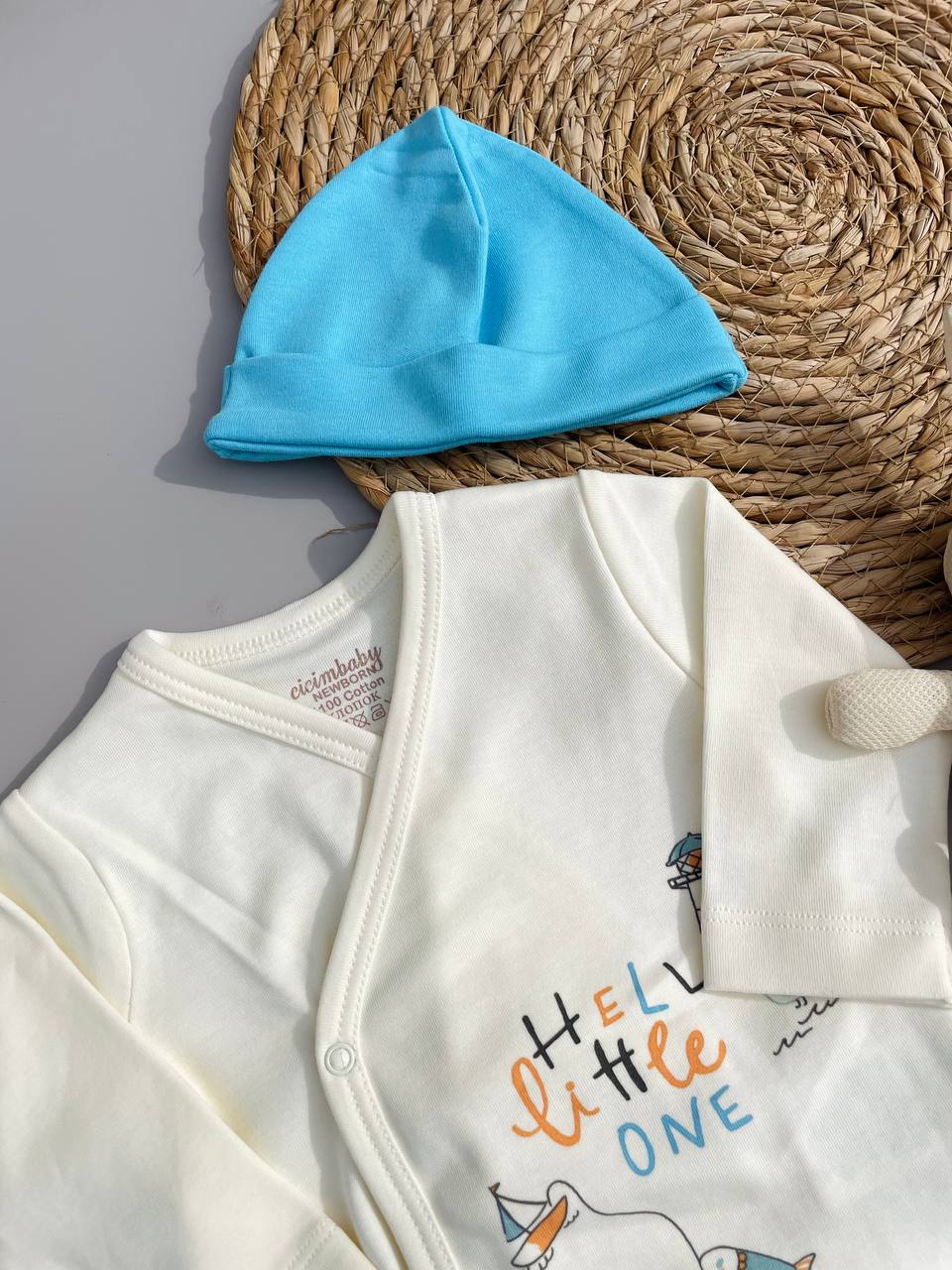 Turquoise And Blue 5 Pcs Cotton Set