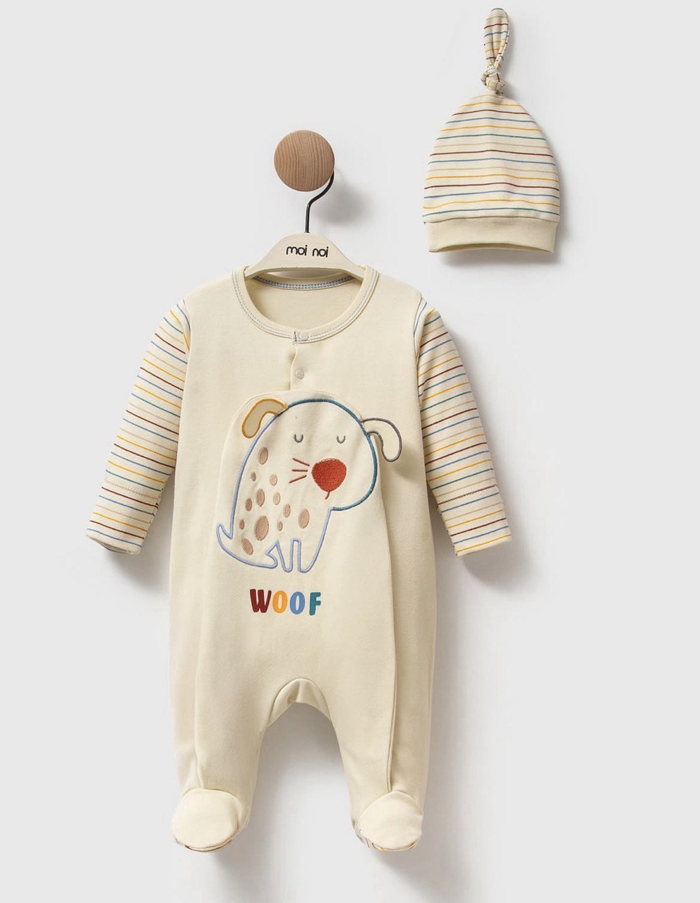 Multicolor Cotton Overall With Hat