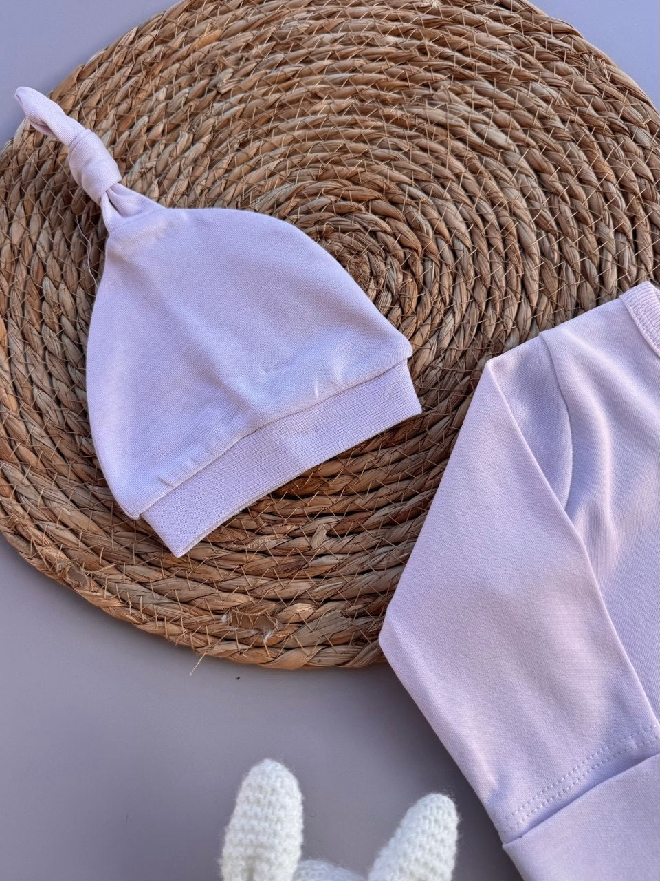 Lila Butterfly Cotton Overall With Hat