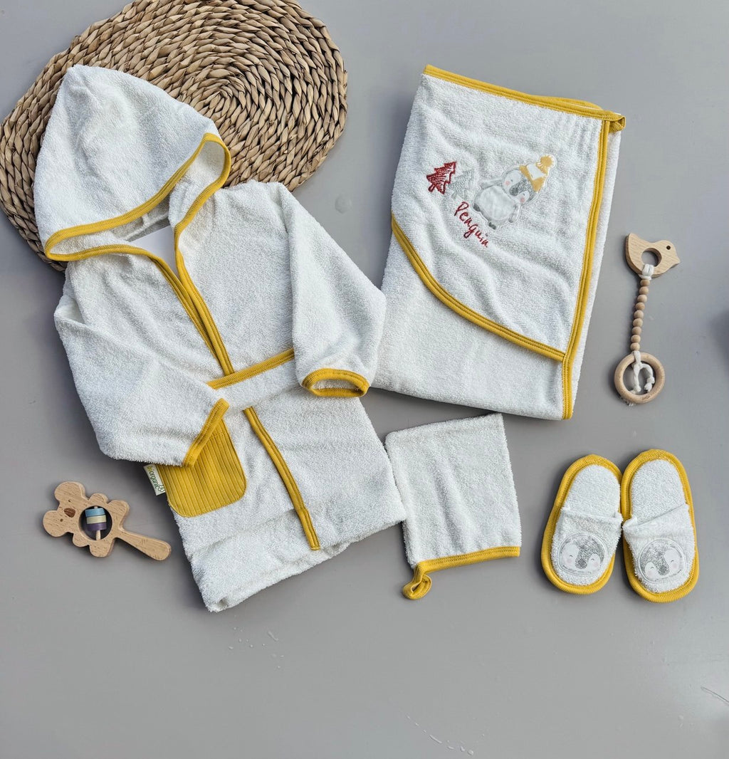 Bi Organic Penguin Bath Set 4 Pcs GOTS Certified